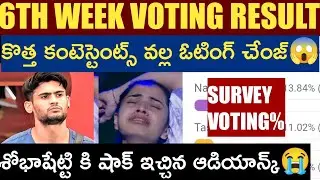 Bigg Boss 7 telugu week 6 voting poll results | shocking survey voting trends😱