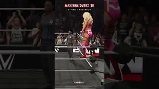 Maxinne Dupri '25 delivers a Diving Crossbody on Maxinne Dupri '24 #wwe2k25