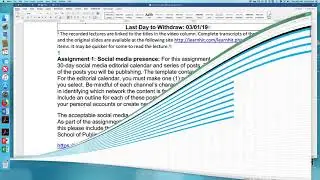 HCO 695 and MBA 690 Spring 2019 Syllabus Review