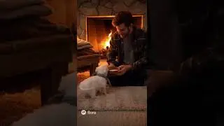 A Winter Rescue: The Lonely Man Who Found Love by the Fireplace 🐾❄️ | Heartwarming Puppy Story #ai