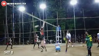 Mbledossss !!! Spike dari Bambang Badak di game set 2 Danpit Sinergi vs Putra Kencana BVC Cup
