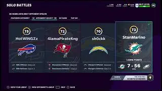 Madden 21 Solo Battles