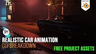Blender Realistic Car Animation | CGI scene breakdown