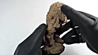 Cleaning And Washing Muddy Statue of The Thinking Man | Asmr Sound 🤤