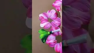 how to paint pinkish rose | #acrylicflowers#artinfo