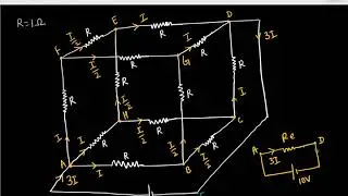 Equivalent resistance of a cube across its body diagonal