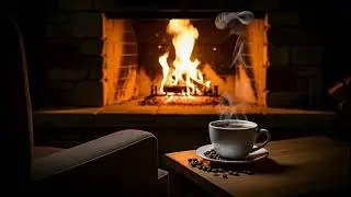 Deep Relax Fireplace Jazz Instrumental | Cozy Coffee Music for Focus, Work