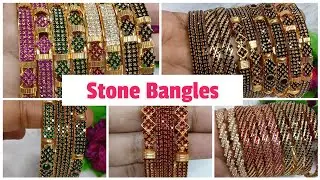 Gold like stone bangle designs|8754252999 #bangles #online #gold #white #trending