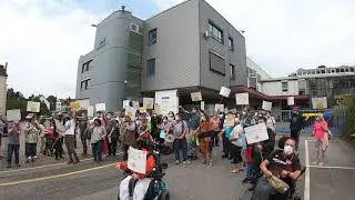 Demo gegen Umzug der Lebenshilfe Freiheitstr. an Wuppertaler str.