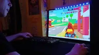 Playing Roblox on my PC to test my skills 