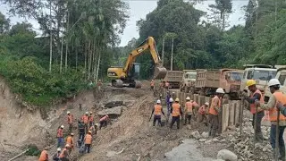 Proses soil sampling❗Akan dilakukan pengeboran di bahu jalan dan titik tertentu 