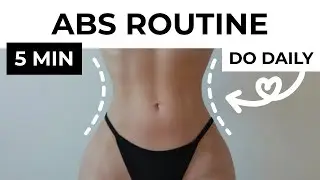 5 MIN TINY WAIST WORKOUT ✨ lose muffin top & love handles / No Equipment