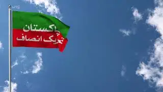 Pakistan Tehreek-e-Insaf Flag 3D animation