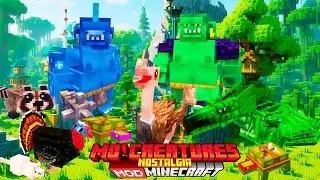 ✔MO' CREATURES NOSTALGIA EDITION: AVESTRUZ, TARTARUGAS, WYVERN | MINECRAFT 1.20.1/1.16.5 🐢🦃🦝🐍