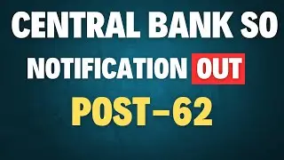 Central Bank SO Recruitment 2024 | Eligibility | Age Limit
