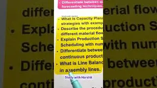 Operations Planning and Control | 🔥 Important Questions 🔥 | AKTU MBA KMBN OM02 Sem 3 (2025)
