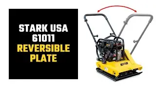 Stark USA 61011 Reversible Plate Compactor Gas 6.5hp 196cc 4040lbs Force Construction Concrete