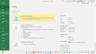 Protection in Excel