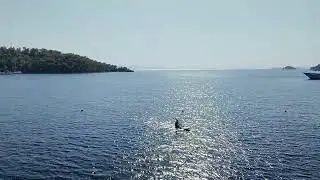 4K drone footage of SUP