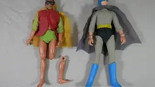 Mego 1972 Batman Robin DC Comics Doll Action Figure Adam West Toy