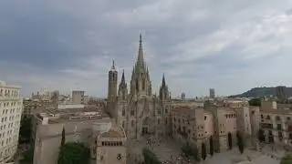 View of Cathedral of Barcelona from the top! #vr180 stereoscopic 3d