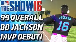 99 OVERALL BO JACKSON! MVP DEBUT! - MLB 16 THE SHOW DIAMOND DYNASTY