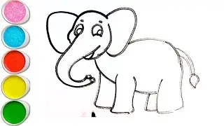 Easy Elephant Drawing for Kids | Step by Step Tutorial | Elephant Drawing