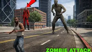 Giant ZOMBIE Attack 🧟 on Franklin 😱|| Indian bikes driving 3D.