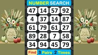 Number Search: How Healthy Is Your Mind? #braingame #memory #puzzle #quiz #mindset #match  -#363