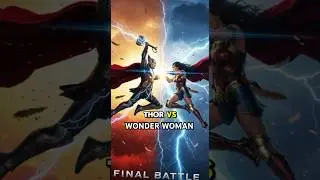 Thor vs Wonder Woman 🤯 #whatif #marvel #dc #thor #wonderwoman #shorts