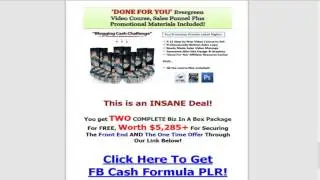 FB Cash Formula - MEGA BONUS PACKAGE!