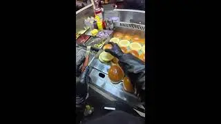 Uncut Burger Station | Live Cooking in China&rsquo;s Night Food Scene | Ambient Audio