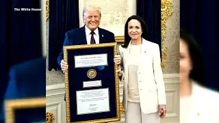 Venezuela's Mar&iacute;a Corina Machado says she presented her Nobel Peace Prize to Trump during meeting