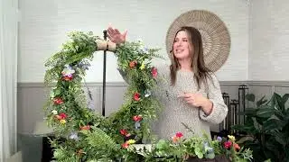 Home Reflections Spring Floral Wreath Garland on QVC