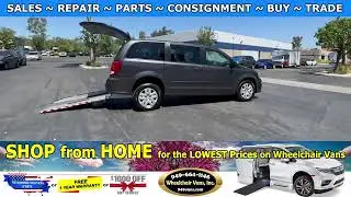 For Sale 2016 Dodge Grand Caravan - Driverge Manual Fold Out Ramp Rear Loading Wheelchair Van