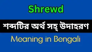 Shrewd Meaning in Bengali / Shrewd Mane Ki, Shrewd Explain in Bengali