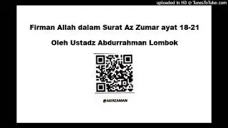 Firman Allah dalam Surat Az Zumar ayat 18-21