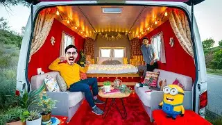 Making a Luxury 5 Star Room in Our Bus