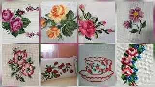 Top 100+ Amazing and Elegant Floral Cross stitch patterns || Charsuti Kerhai Ideas For Everything||