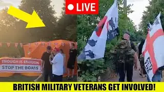 🚨: UK Military Veterans MARCH & CAMP Outside Migrant Hotel In Protest!