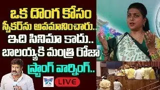 LIVE:ఇది సినిమా కాదు.. Minister RK Roja Strong Warning to Balakrishna | TDP Leaders Overaction |Myra