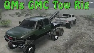 Spintires Mods - QMs GMC 6x6 Tow Rig - Towing Dually out of Mud