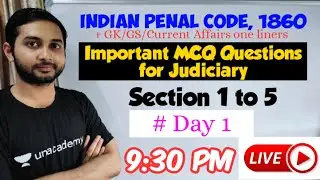 IPC MCQ SECTION 1 TO 5 || GENERAL KNOWLEDGE GENERAL SCIENCE CURRENT AFFAIRS || LAW EXPLORER