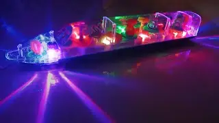 TRANSPARENT GEAR LIGHT TRAIN UNBOXING AND TESTING CUTE TOYS SHOW 360 DIGREE ROTATING