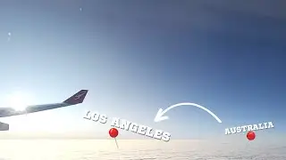 15hr flight from Australia to Los Angeles - TRAVEL VLOG Pt 1.