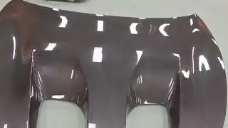Leather car hood and other accessories made by dry carbon process