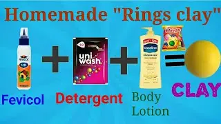 Homemade clay, look like yellow diamond rings clay😊,  must watch