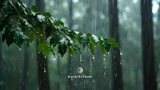 🌲 Sleep Instantly in a Serene Forest | ⛈️ Gentle Rain Sounds, Focus & Relaxation (10 Hours)
