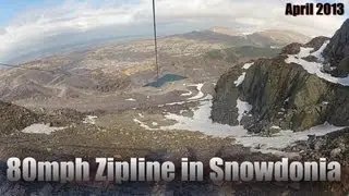 Gopro: 80mph, longest zipline in Europe; Zip World UK, Snowdonia, Wales