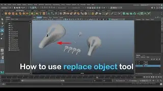 How to use replace object tool in Maya